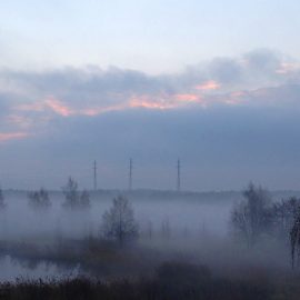 Июль туман на реке пейзажи природы Альберт Сафиуллин