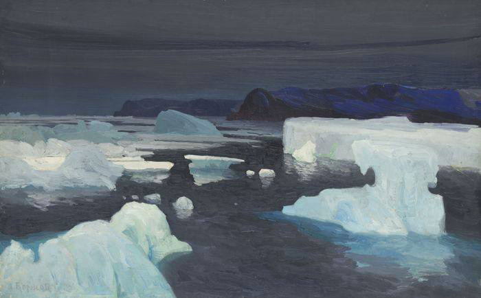 Александр Борисов картина Les Glaciers, mer de Kara Льды Карского моря пейзаж масло