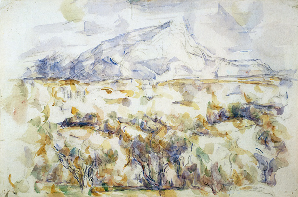 Сезанн рисунок Sainte Victoire пейзажи природы Сафиуллин Акварель 190686