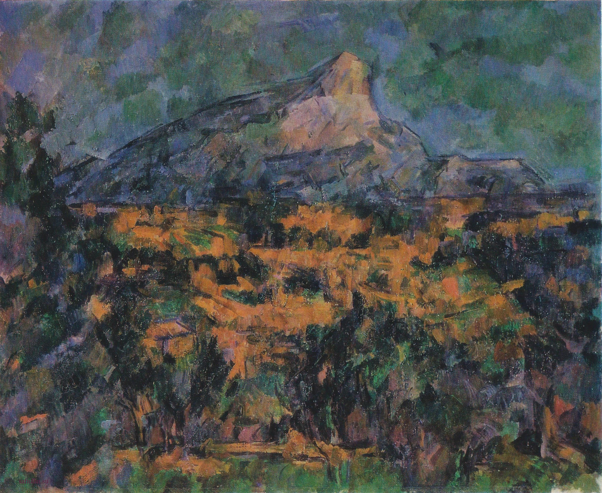 Сезанн картина Гора Св.Виктории пейзажи природы Сафиуллин 1906 Музей Пушкина
