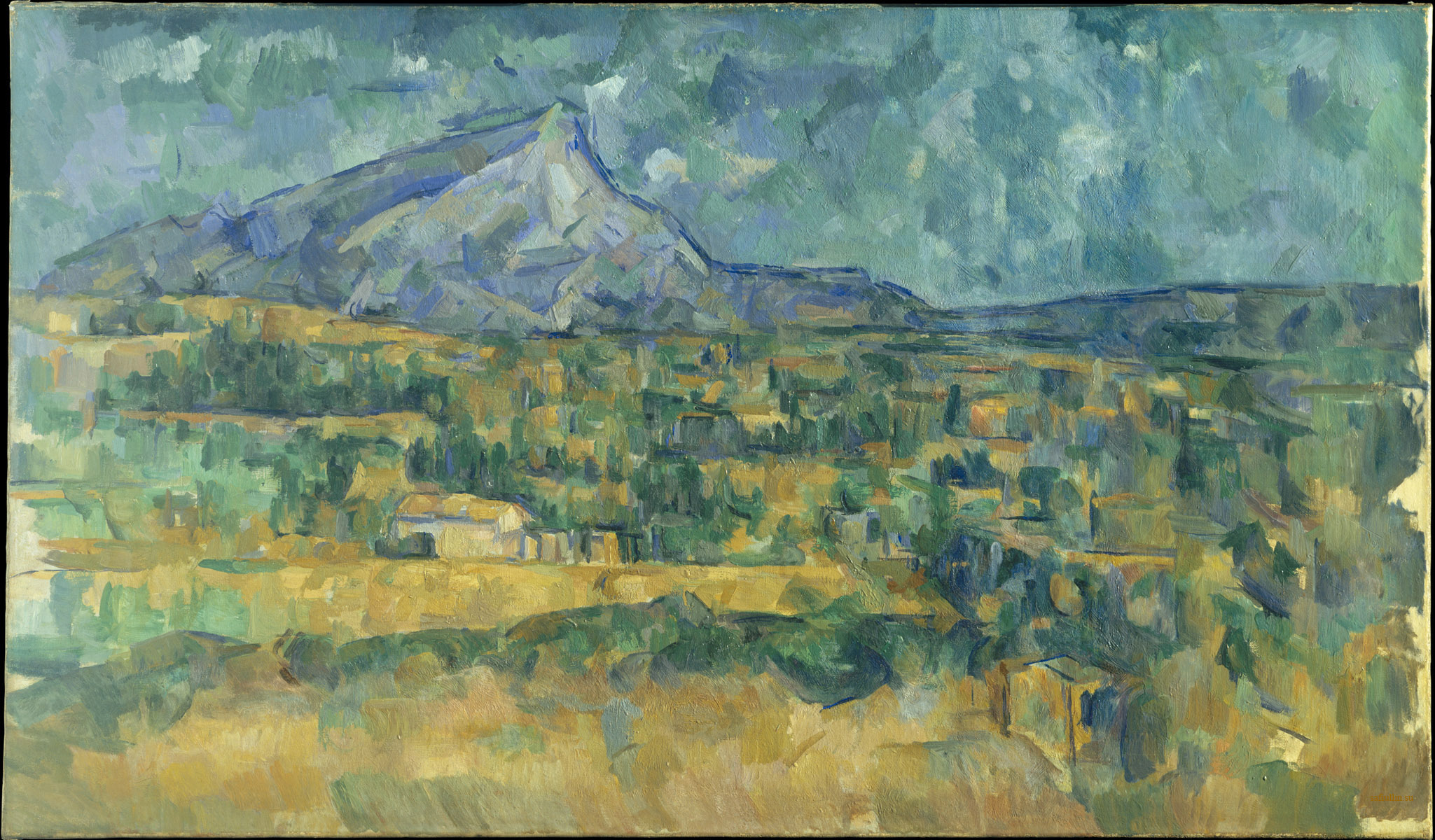 Сезанн картина La Montagne Sainte-Victoire пейзажи природы Сафиуллин Lauves 1902