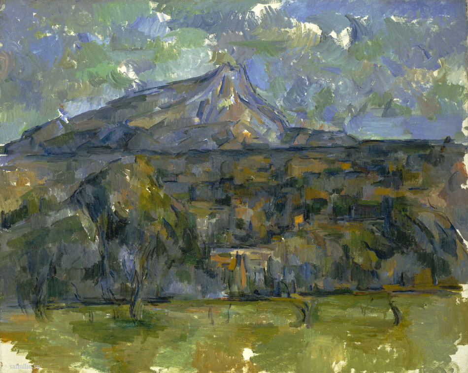 Сезанн картина La Montagne Sainte-Victoire пейзажи природы Сафиуллин Lauves 1902