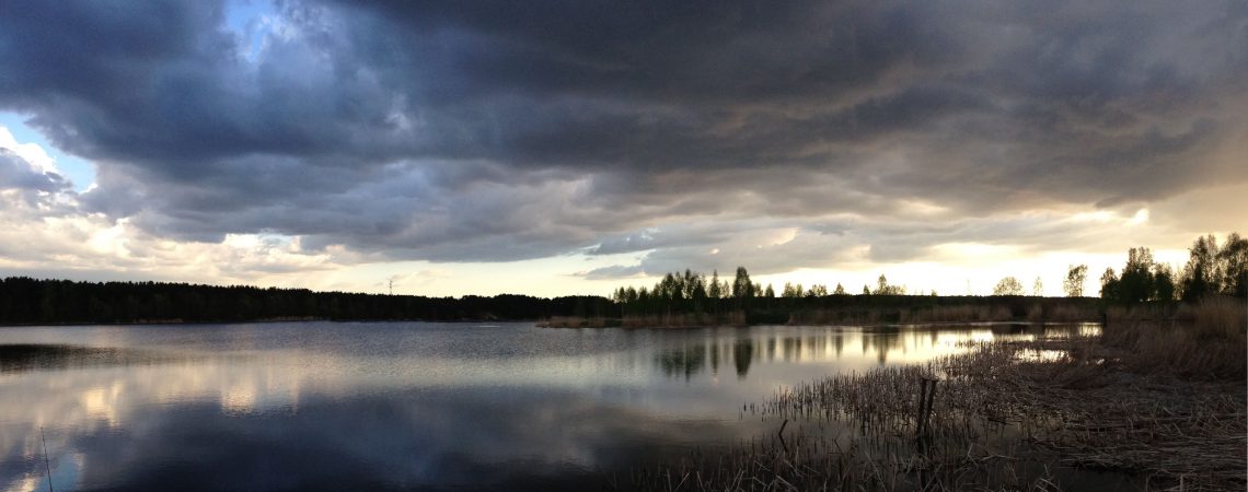 Туча небо облака речной пейзаж Альберт Сафиуллин