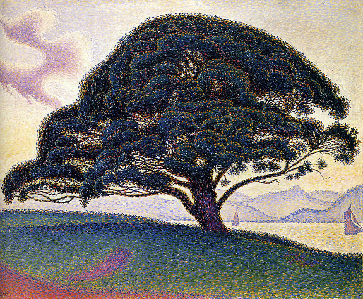 художник Поль Синьяк Paul Signac картина Pine Saint Tropez пейзажи природы Альберт Сафиуллин