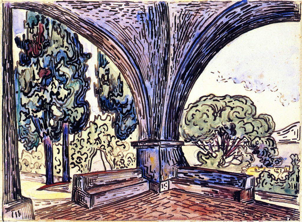 художник Поль Синьяк Paul Signac акварель Chapel Sainte Anne Saint Tropez пейзажи природы Альберт Сафиуллин