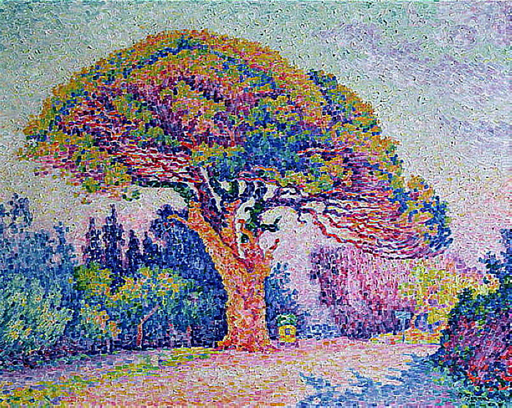 художник Поль Синьяк Paul Signac картина Pine Tree пейзажи природы Альберт Сафиуллин