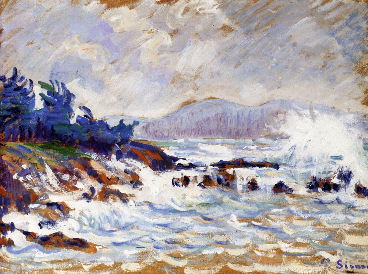 Художник Поль Синьяк Paul Signac картина Sea at Saint Tropez пейзажи природы Альберт Сафиуллин