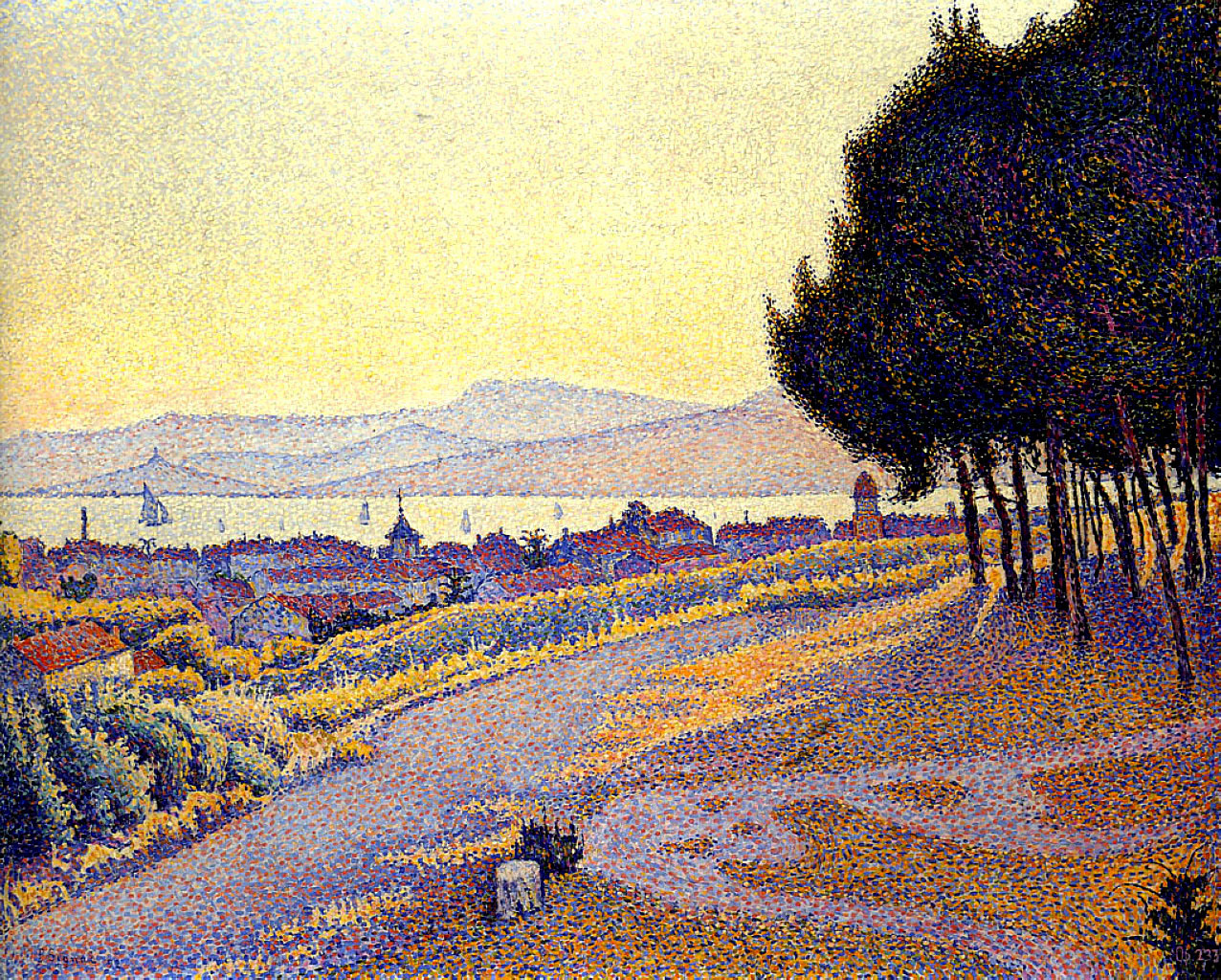художник Поль Синьяк Paul Signac картина закат Сен Тропе пейзажи природы Альберт Сафиуллин