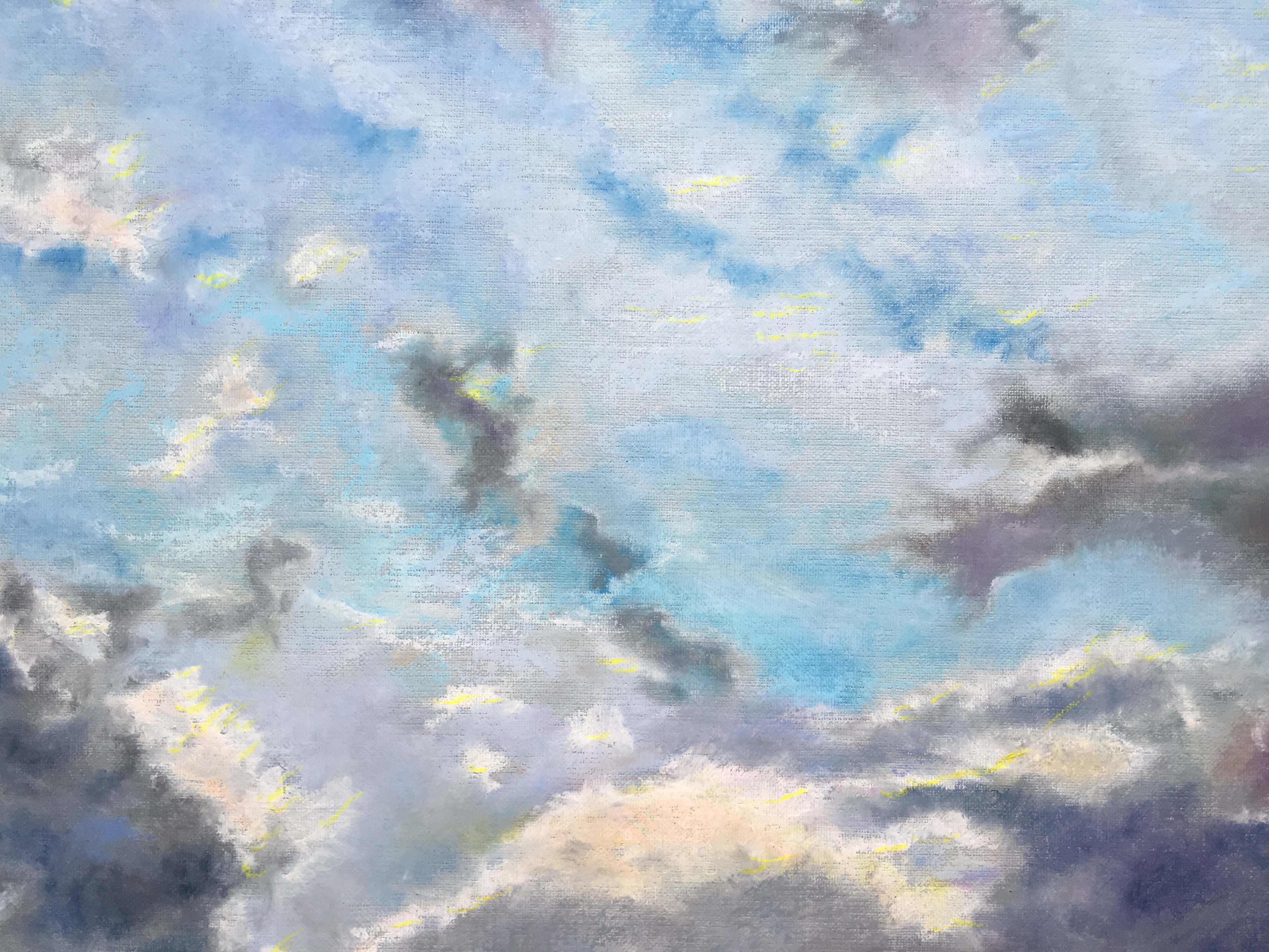 Пейзажи природы Небо над Римом в январе холм Эсквилин пастель рисунок Альберт Сафиуллин