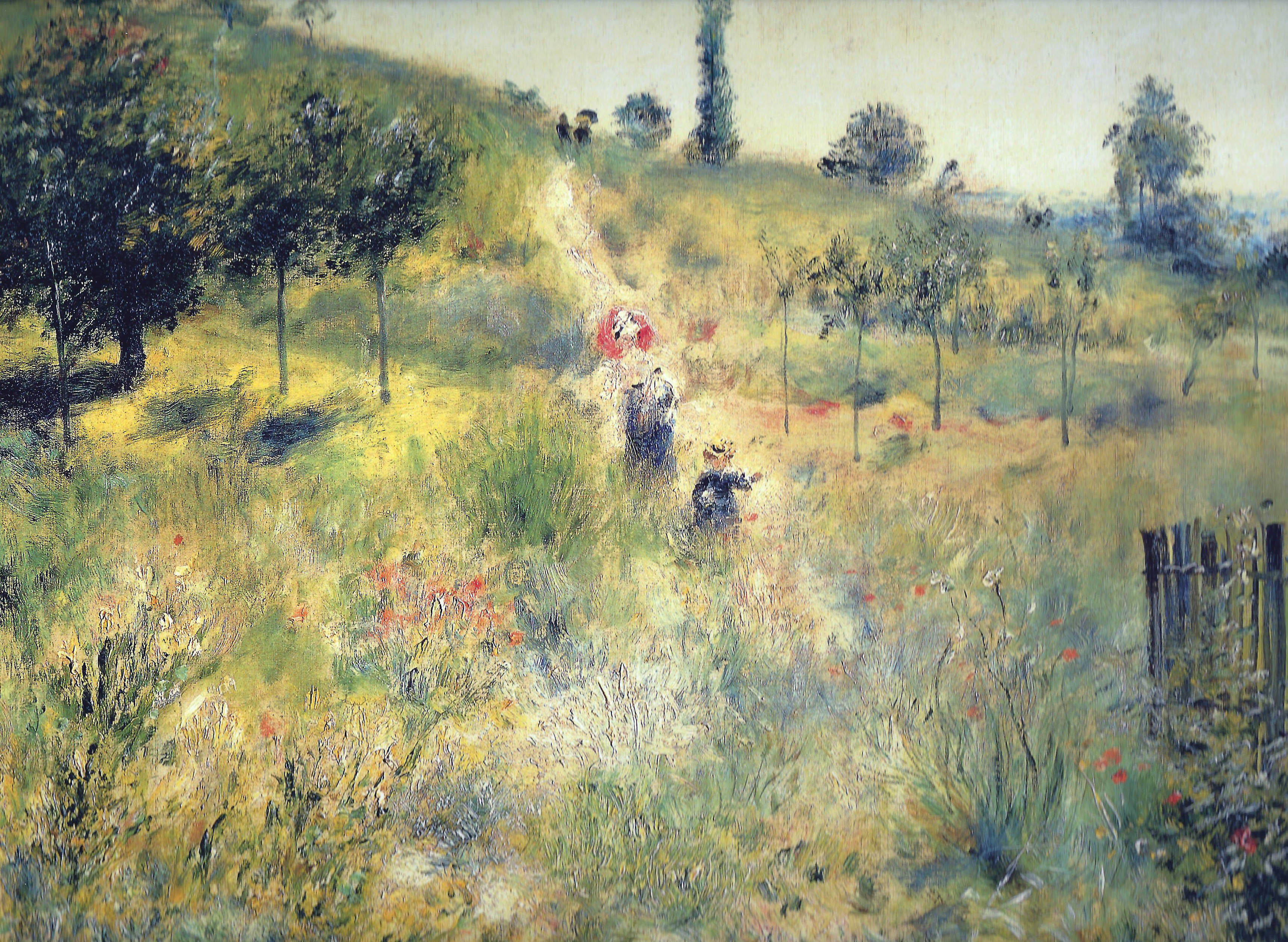 Художник Ренуар Renoir Тропинка в высокой траве Chemin montant dans les hautes herbes пейзажи природы Альберт Сафиуллин
