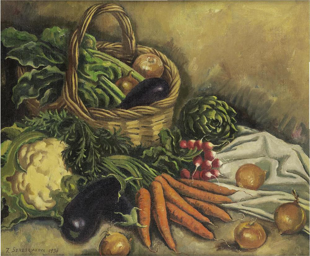 Серебрякова Натюрморт с цветной капустой и овощами краски природы Альберт Сафиуллин