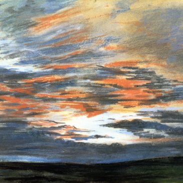 Делакруа Delacroix рисунок Sky at Sunset пастель пейзажи природы Альберт Сафиуллин