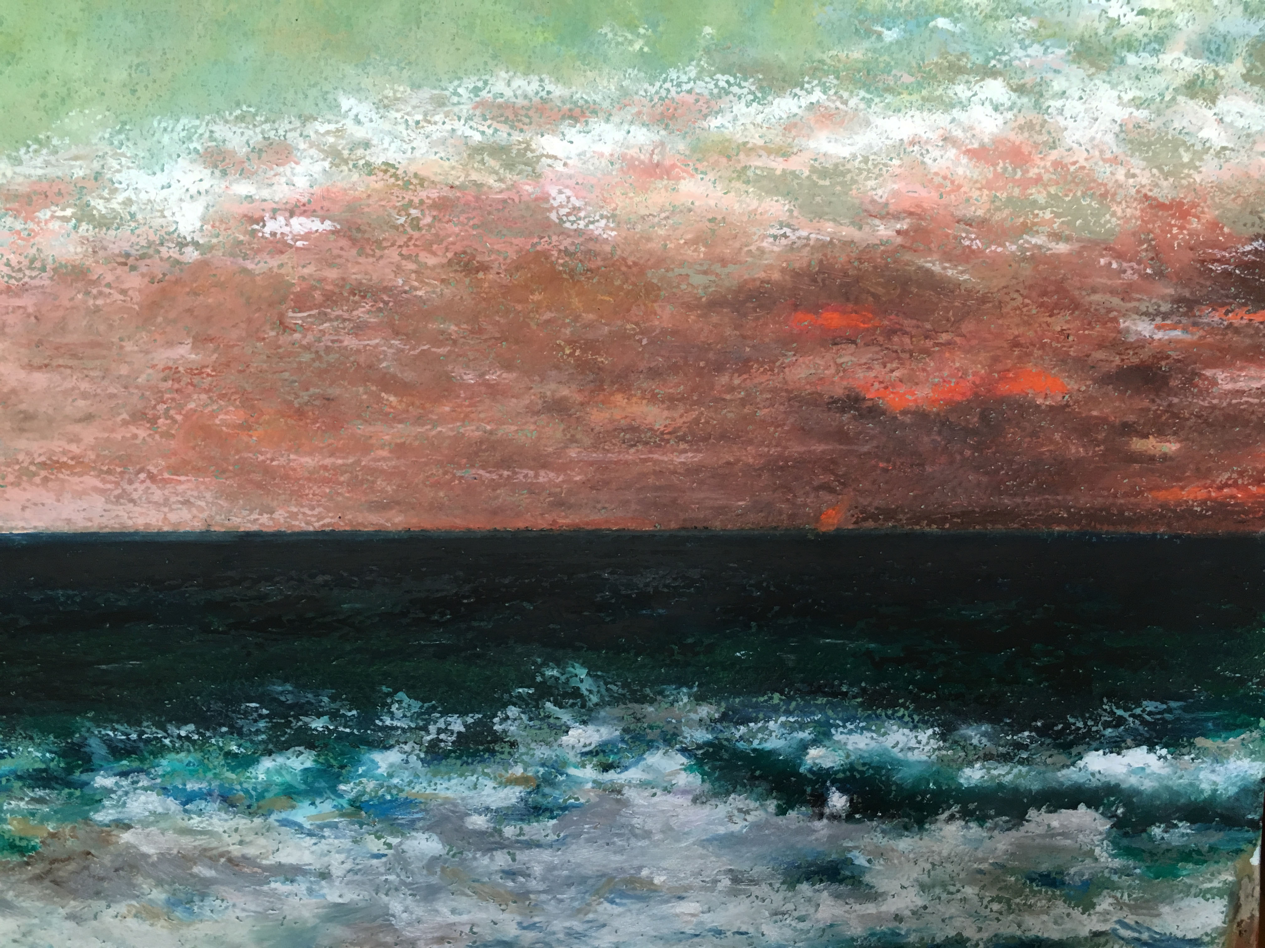 Художник Альберт Сафиуллин картина Средиземное море пастель пейзажи природы