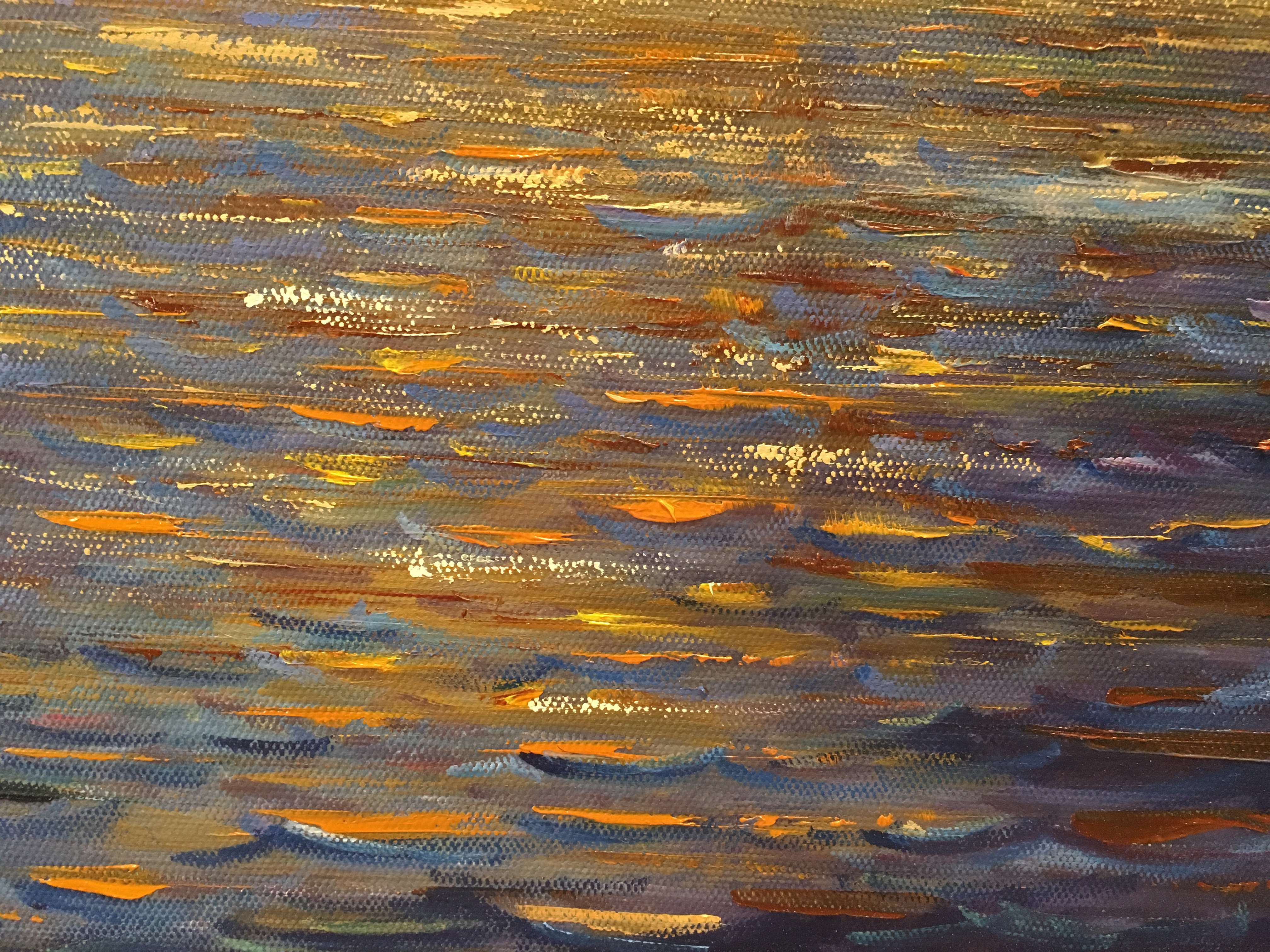 картина маслом морской пейзаж закат солнца черное море Альберт Сафиуллин