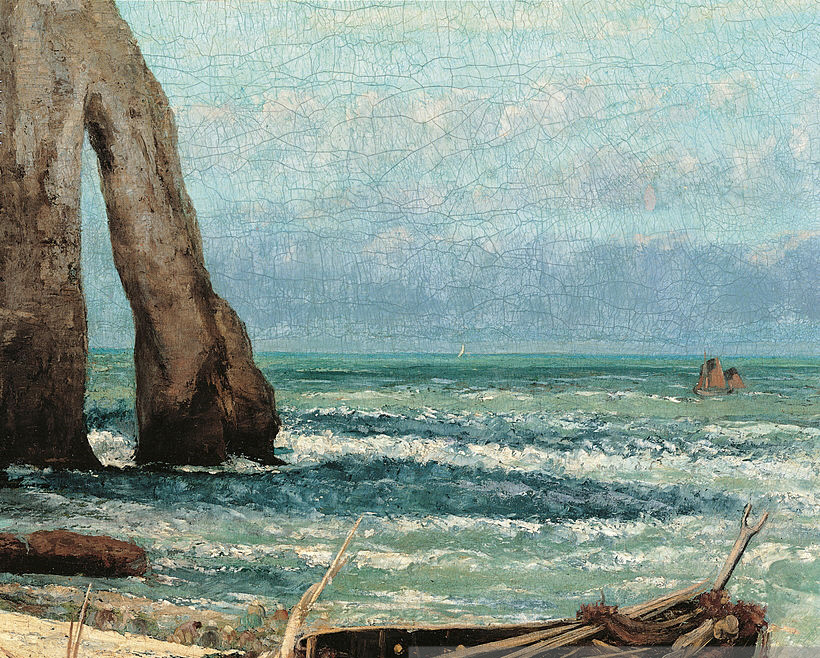 Художник Гюстав Курбе Gustave Courbet картина Скалы Этрета Etretat морские пейзажи природы Альберт Сафиуллин