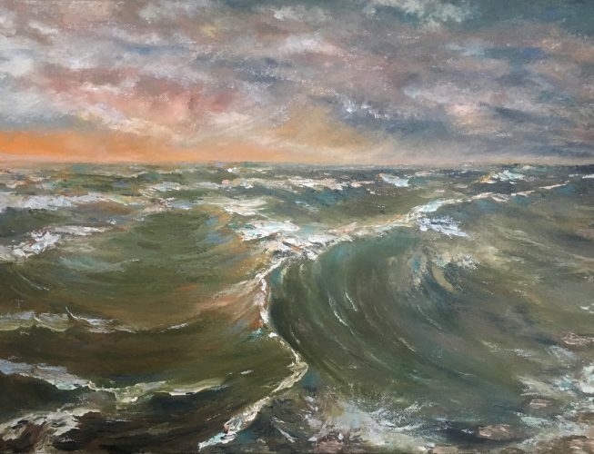 морской пейзаж картина волна Латвия Юрмала художник Альберт Сафиуллин
