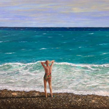 Морской пейзаж картина маслом Лазурный берег Ницца художник Альберт Сафиуллин
