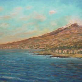 море Этна Etna Sicily seascape Сицилия пейзажи природы художник Альберт Сафиуллин