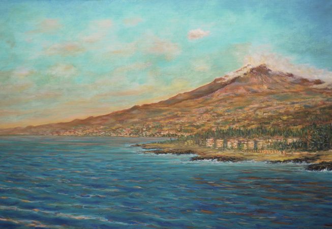 море Этна Etna Sicily seascape Сицилия пейзажи природы художник Альберт Сафиуллин