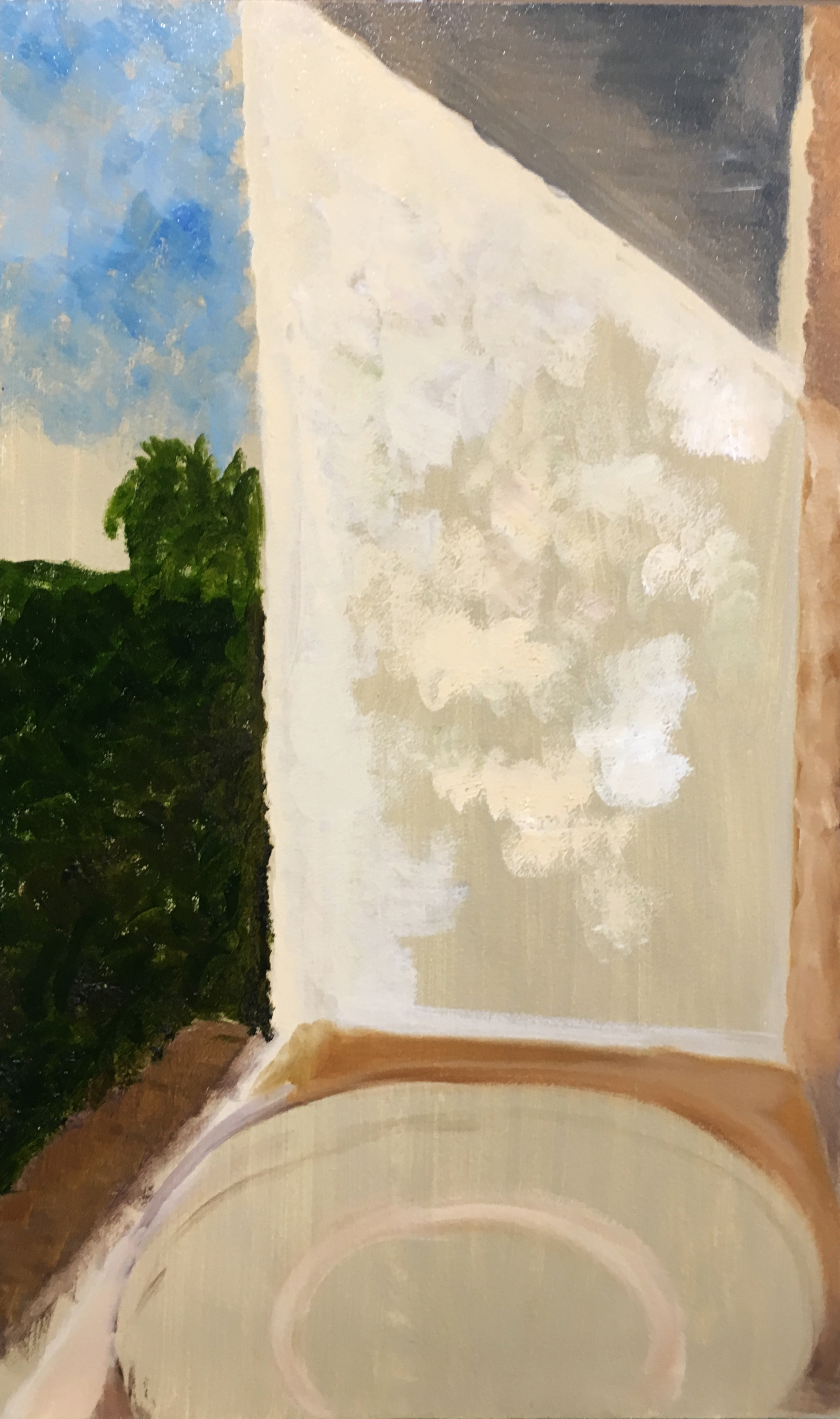 Гладиолусы цветы букет пейзаж картина маслом художник Альберт Сафиуллин