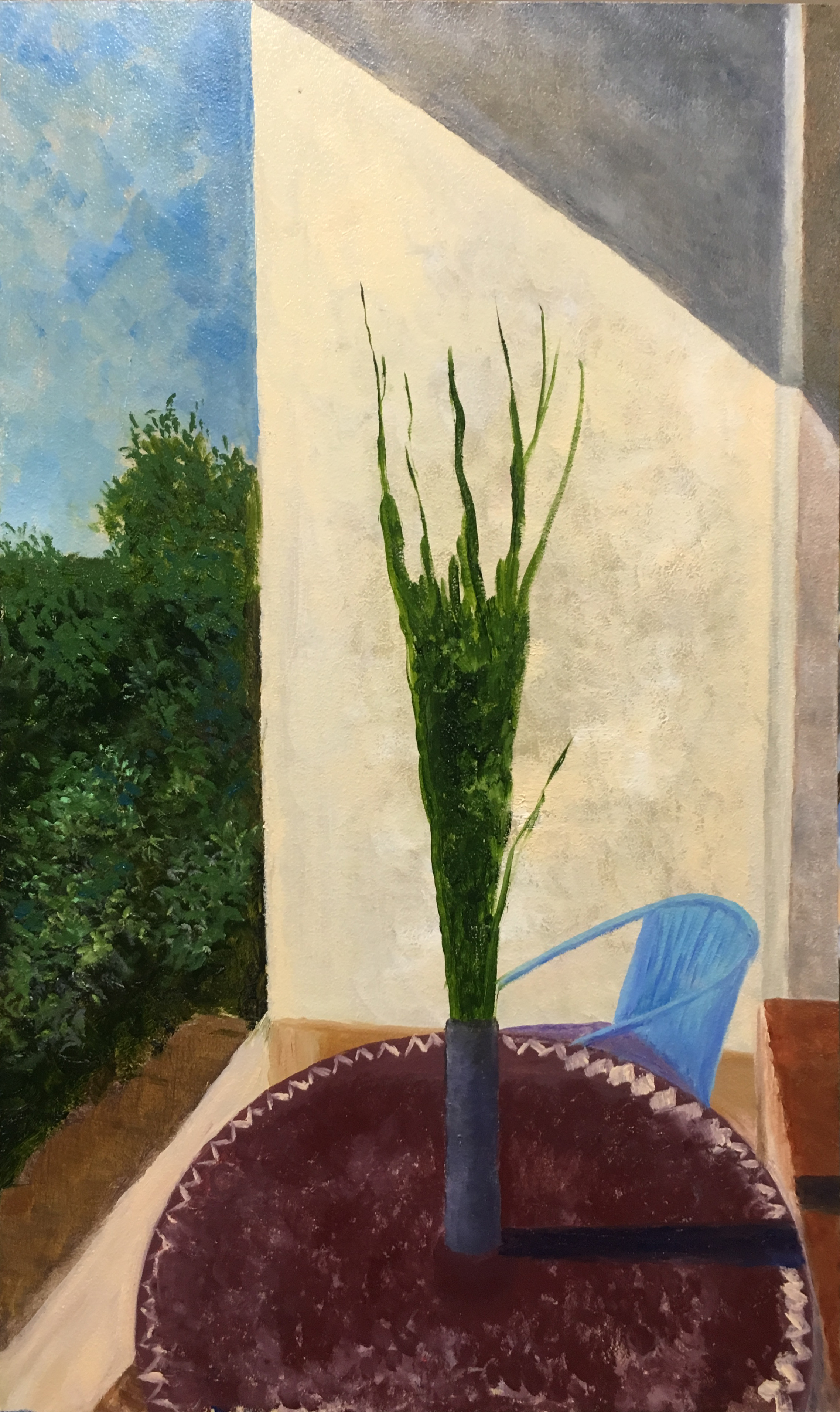 Гладиолусы цветы букет пейзаж картина маслом художник Альберт Сафиуллин