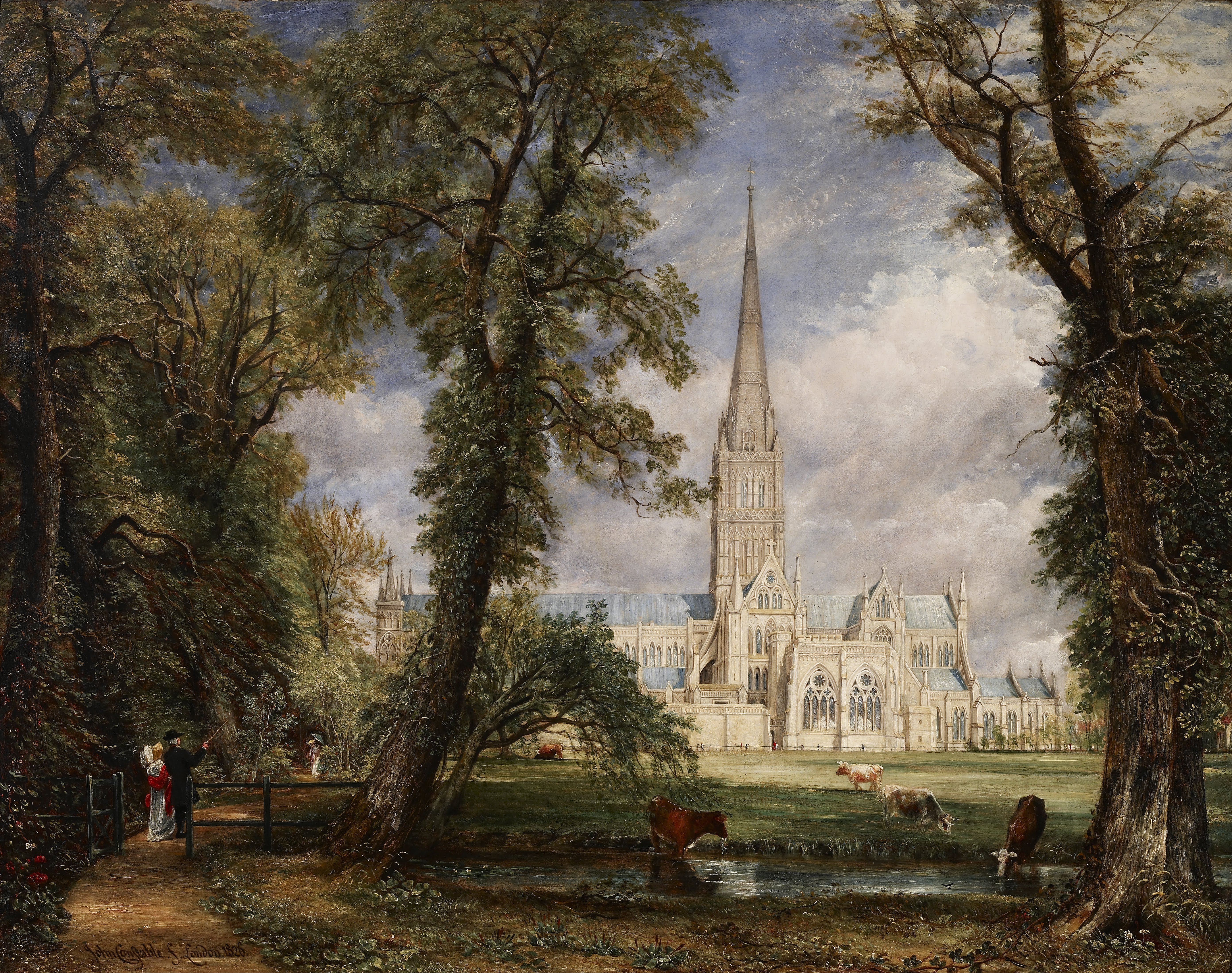 Salisbury Cathedral Constable художник Констебл Солсбери собор картина маслом пейзажи природы Альберт Сафиуллин