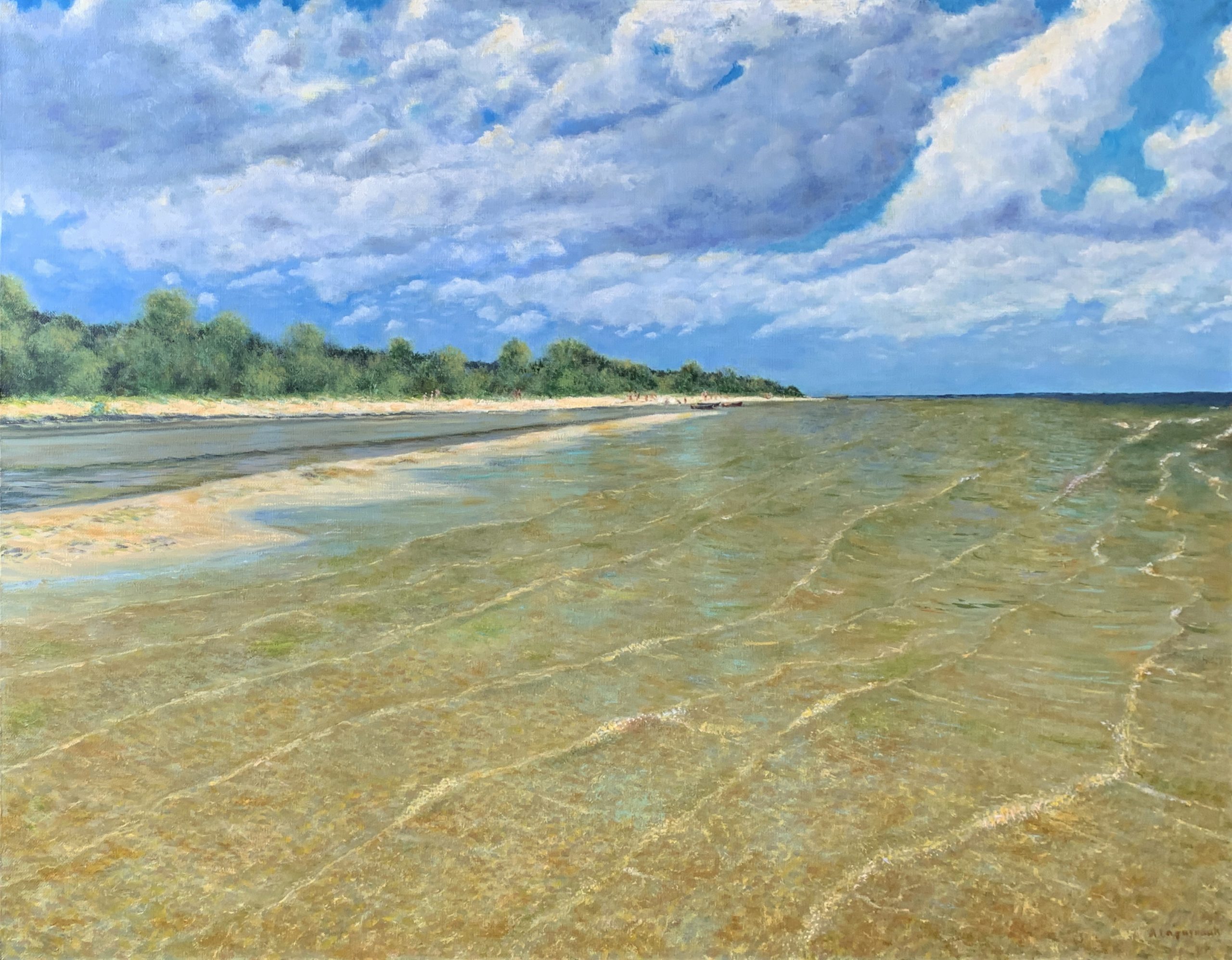 морской пейзаж картина маслом Латвия Прибалтика Рагациемс художник Альберт Сафиуллин