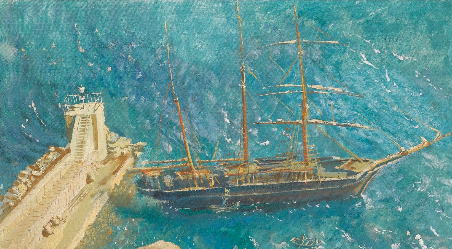 Alexander Yakovlev художник Яковлев картина вид на порт Кальви пейзажи Альберт Сафиуллин