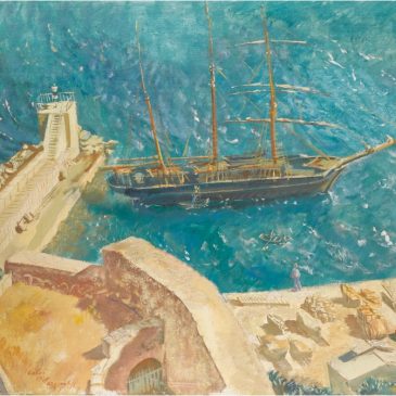 Alexander Yakovlev художник Яковлев картина вид на порт Кальви пейзажи Альберт Сафиуллин