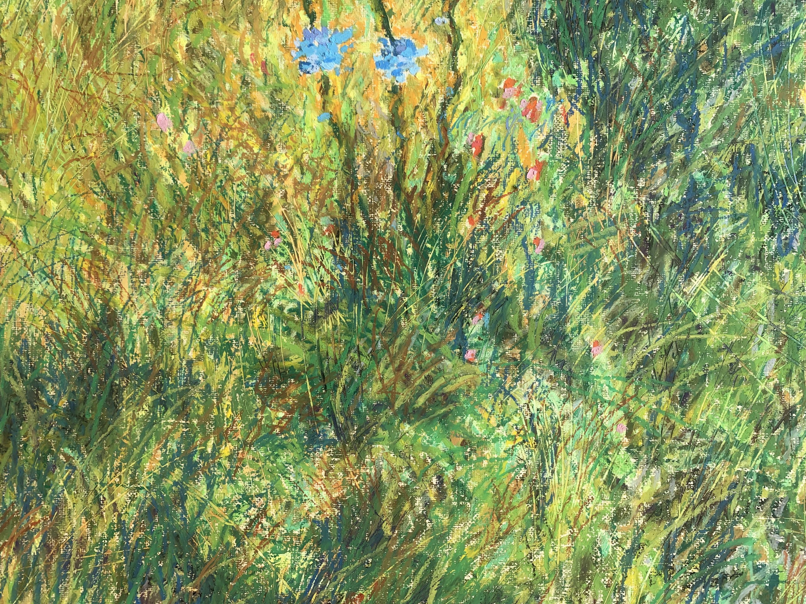 Цикорий Васильки цветы картина масляная пастель пейзажи природы Альберт Сафиуллин