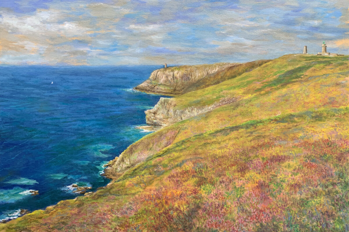 Бретань Cap Frehel море скалы небо пейзаж картина художник Альберт Сафиуллин