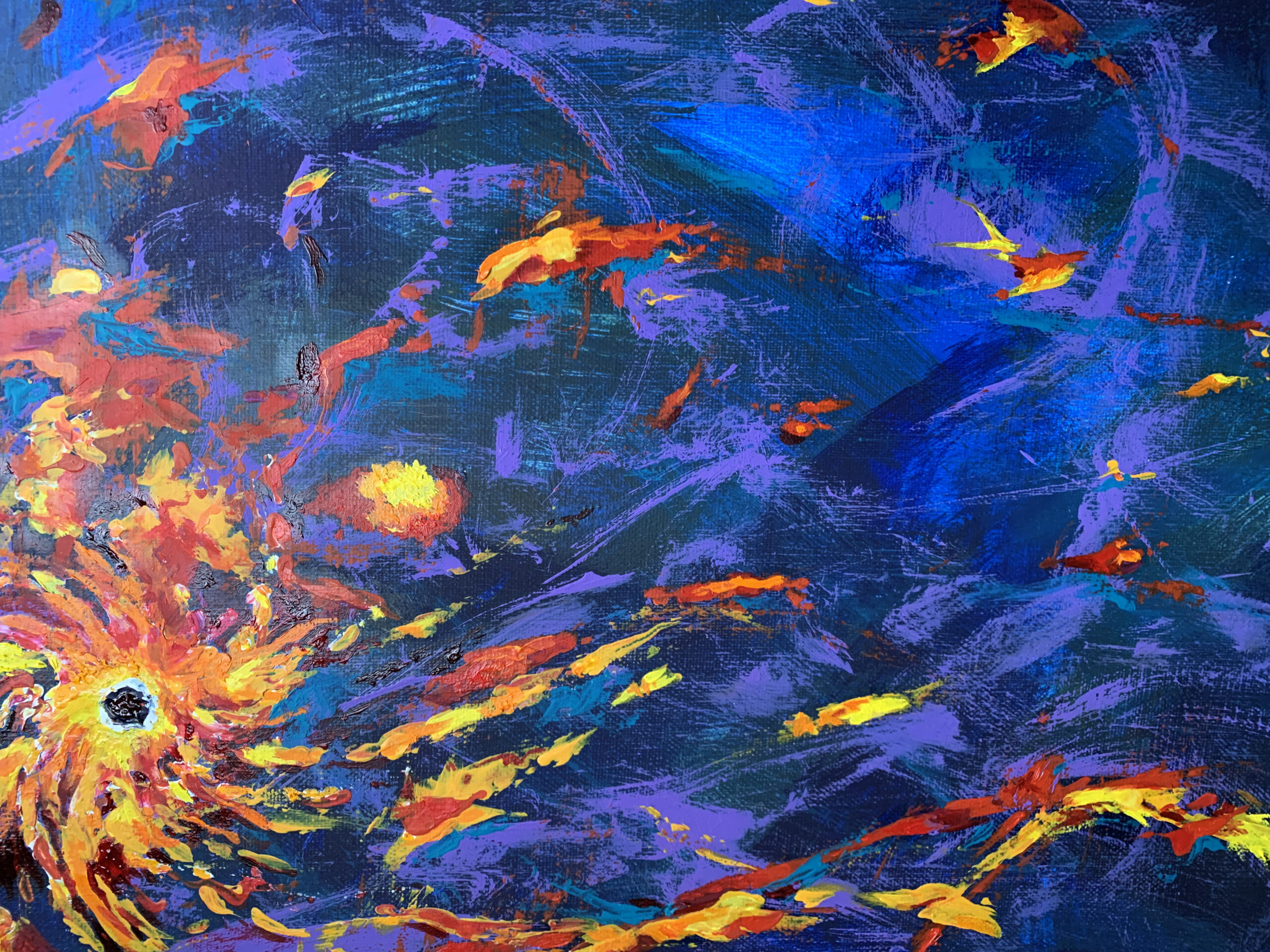 Абстракция вселенная космос акрил масло картина Unexpected Release художник Альберт Сафиуллин