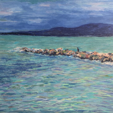 Черное море Геленджик пейзаж картина акрил художник Альберт Сафиуллин