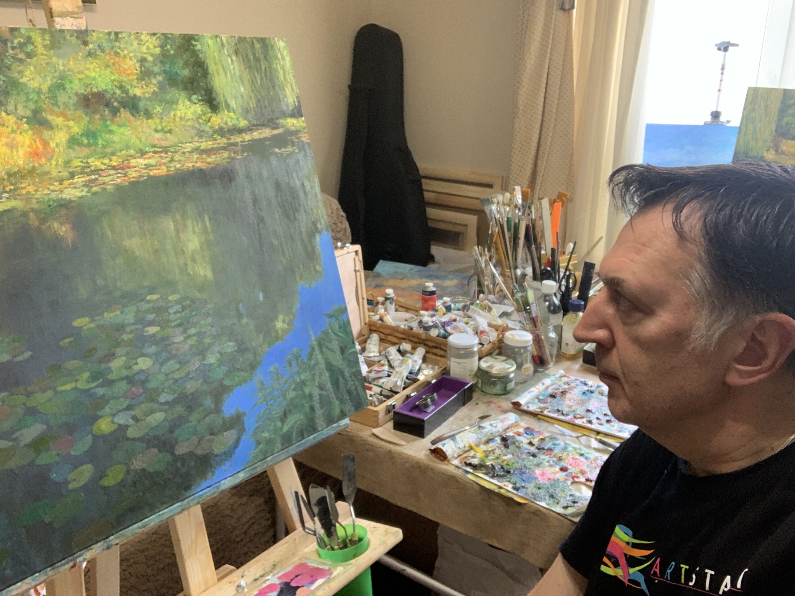 Пруд в Живерни Giverny Monet картина пейзаж масло художник Альберт Сафиуллин