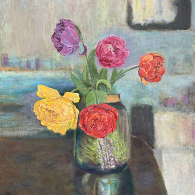 букет цветы натюрморт картина холст масло импрессионизм художник Альберт Сафиуллин