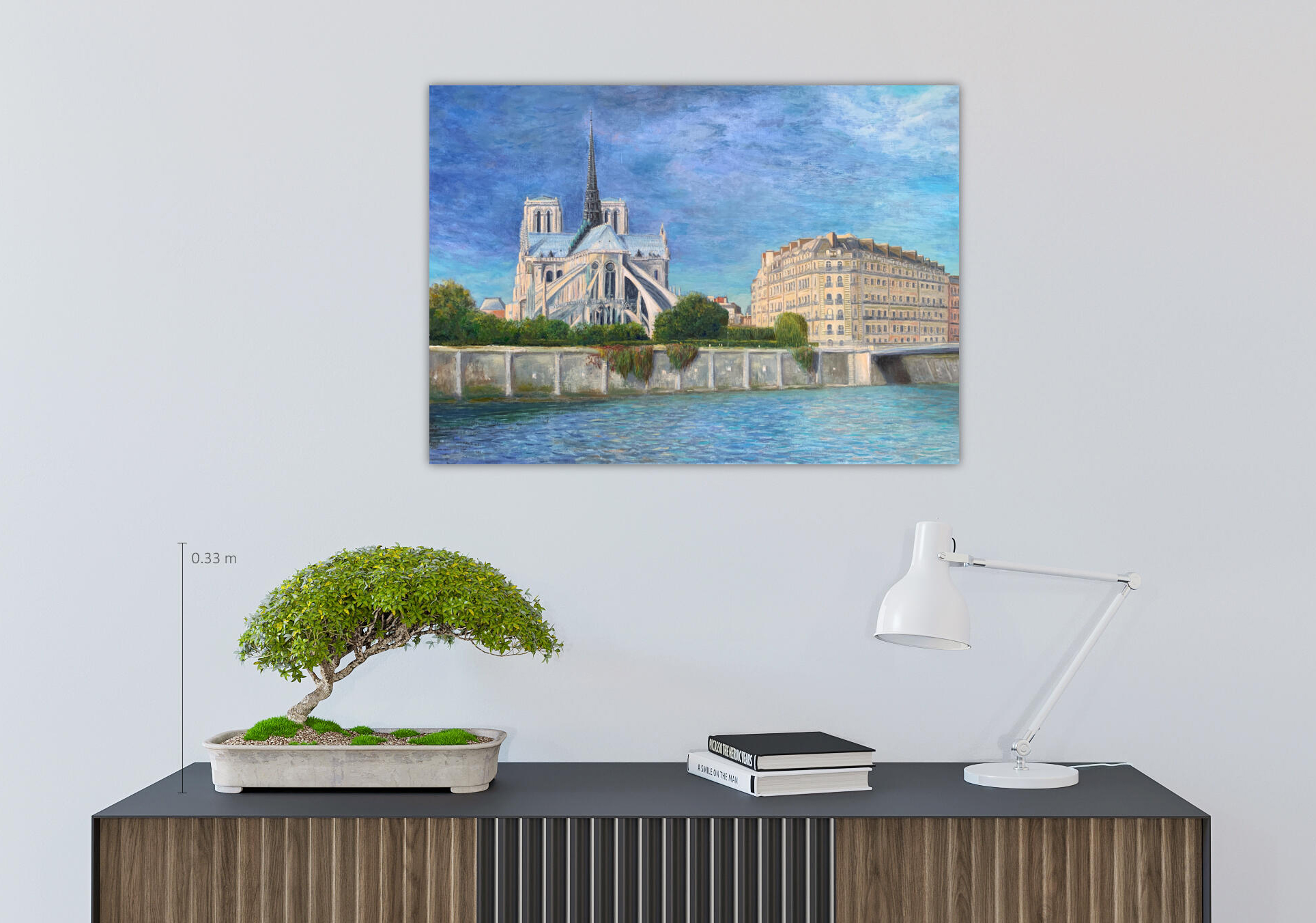 собор парижской богоматери париж пейзаж Notre-Dame de Paris художник Альберт Сафиуллин