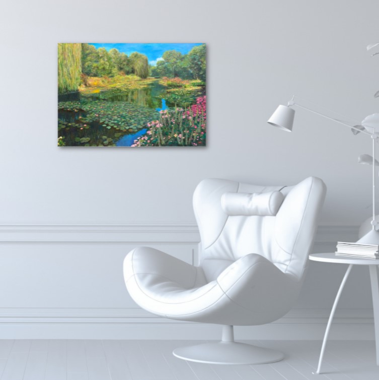 Пруд в Живерни Giverny Monet картина пейзаж масло художник Альберт Сафиуллин