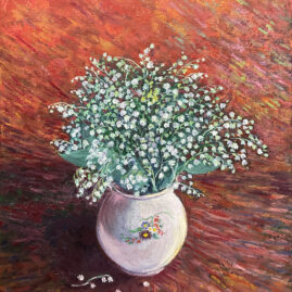 Букет ландыши цветы натюрморт картина художник Альберт Сафиуллин