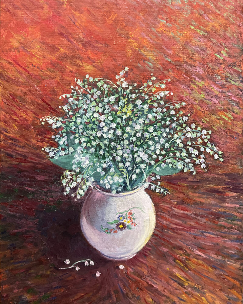Букет ландыши цветы натюрморт картина художник Альберт Сафиуллин
