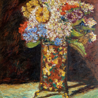 Букет цветы натюрморт Монтичелли картина масляная пастель художник Альберт Сафиуллин