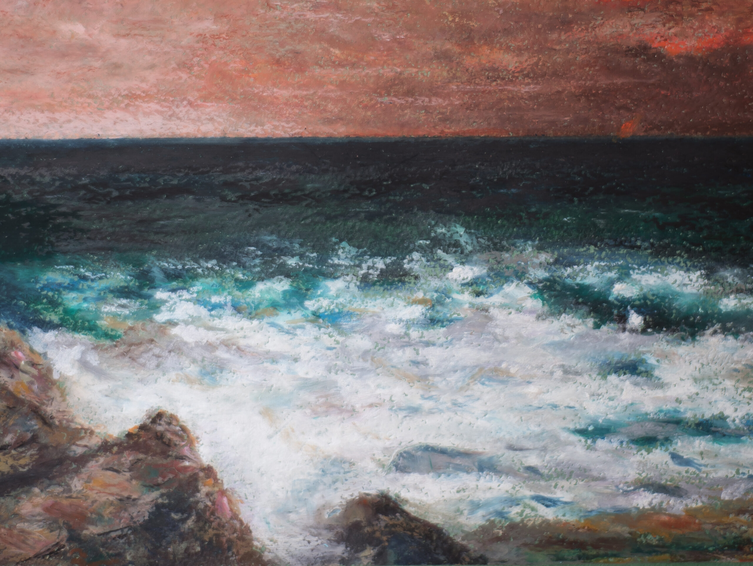Морской пейзаж Средиземное море Курбе картина холст масло художник Альберт Сафиуллин