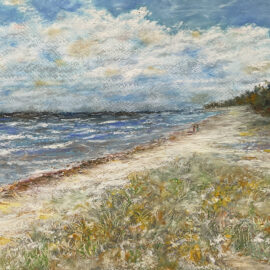 Морской пейзаж Юрмала Латвия картина масляная пастель импрессионизм художник Альберт Сафиуллин