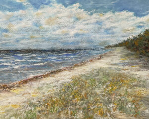 Морской пейзаж Юрмала Латвия картина масляная пастель импрессионизм художник Альберт Сафиуллин