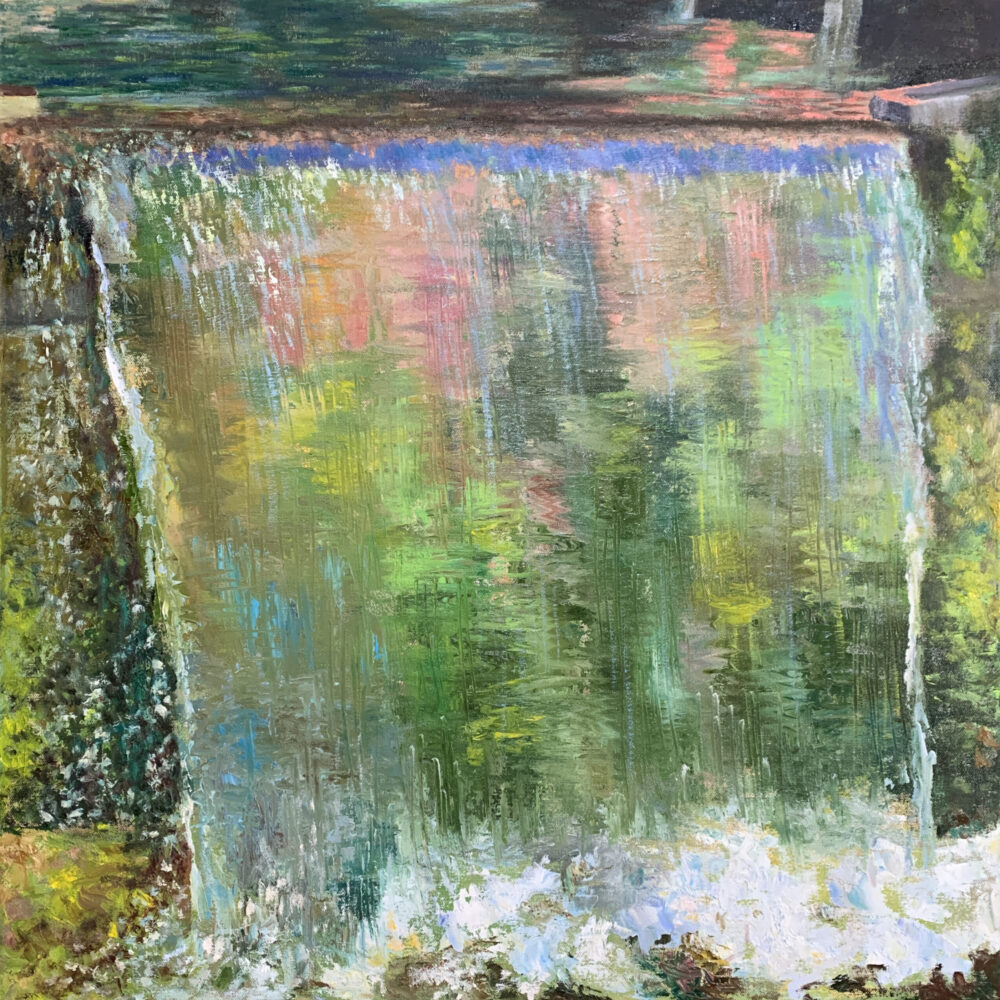 источник ручей Ермолино река Протва картина холст масло художник Альберт Сафиуллин