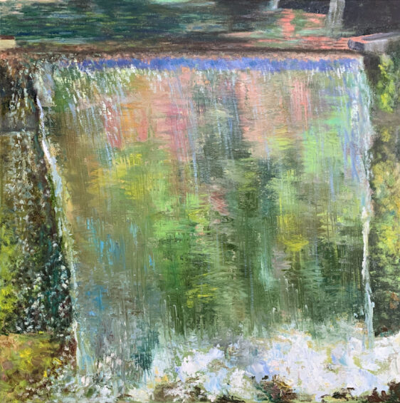 источник ручей Ермолино река Протва картина холст масло художник Альберт Сафиуллин